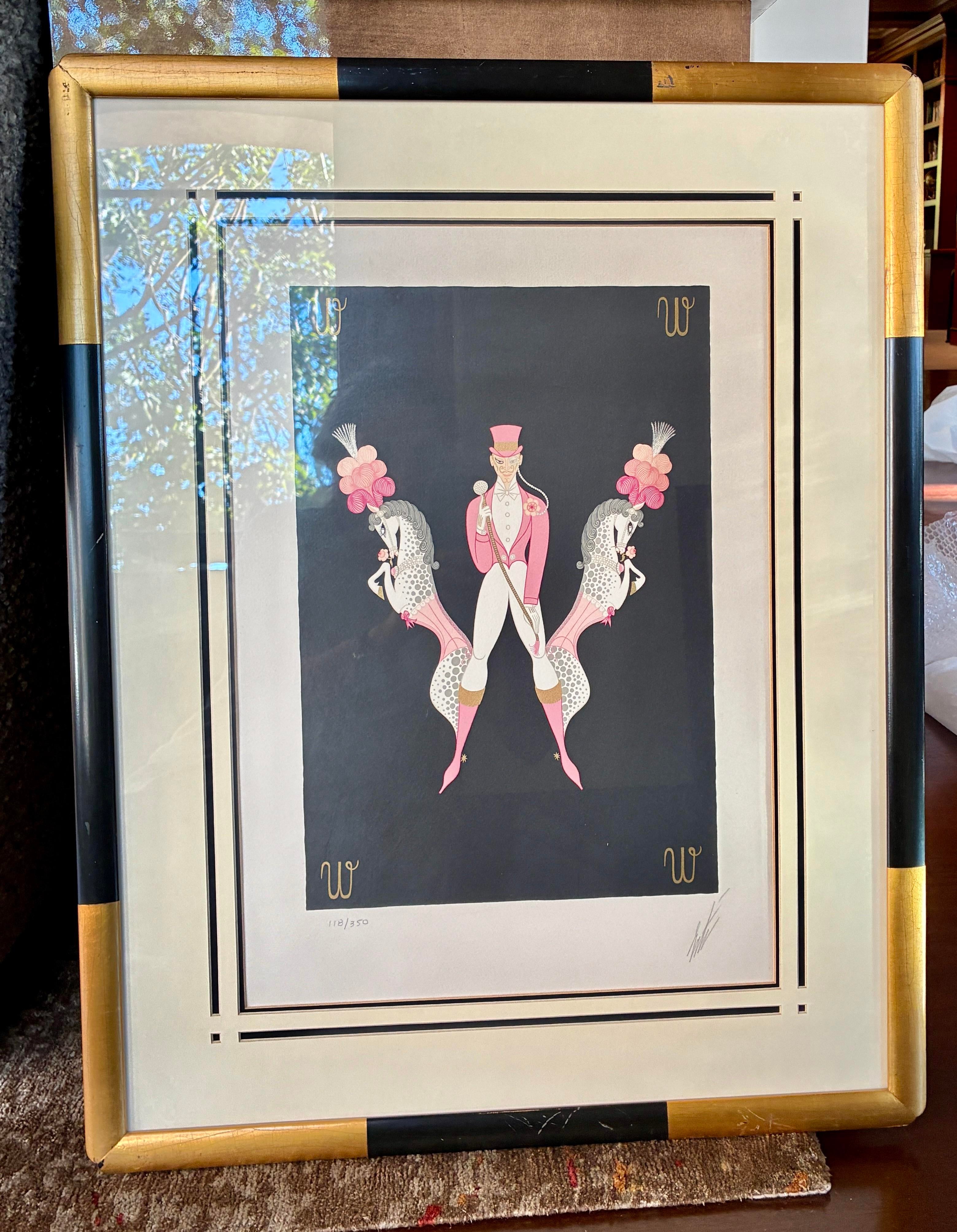【最終価格】エルテ（Erte）の「アルファベットシリーズ」の「Letter W」 Erté Letter “W” Signed & Numbered Lithograph, 1977 — With