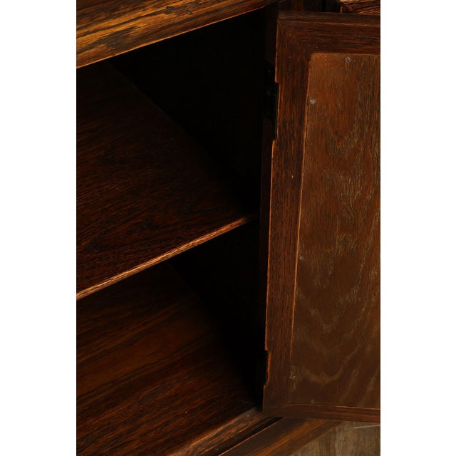 Mid 20th Century Jamestown Lounge Co. Colonnade Collection Vintage Sculpted Oak Long Credenza For Sale - Image 5 of 18