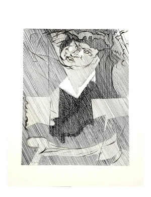 Jacques Villon - Cubist Man - Original Etching 1951