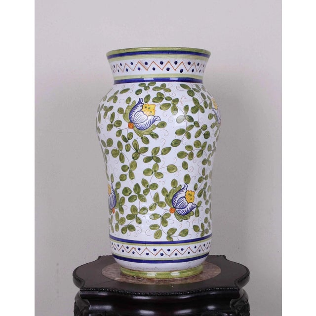 Stone Large Vintage Italian Vase in Stoneware, Deruta, Italy, 1985 For Sale - Image 7 of 7