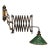 Early 20th Century Japanned Copper Scissor Arm Wall Lamp With Mirrored Art Nouveau Shade For Sale