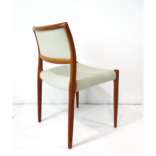 Wood Niels O. Moller Teak Upholstered Dining Chairs by j.l. Moller Denmark For Sale - Image 7 of 15