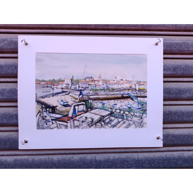 Michel Roubille, L'Ile d'Yeu, 1996, Watercolor For Sale - Image 6 of 6
