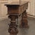 Mid Century Spanish Walnut Sofa Table ~ Console With Hand Forged Iron Stretcher For Sale - Image 16 of 18