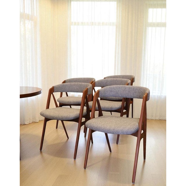 Teak Armchair in Hallingdal 65 Upholstery by Thomas Harlev for Farstrup Møbler, Denmark, 1960s, Set of 2 For Sale - Image 13 of 16