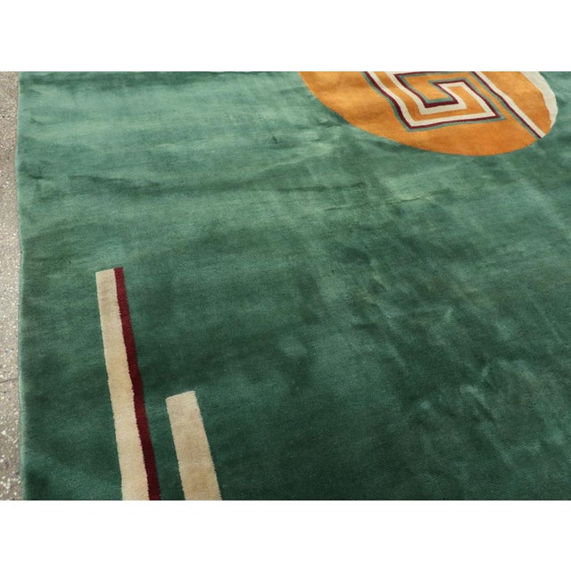 Mid 20th Century Galerie Shabab Collection Mid-20th Century Chinese Art Deco Room Size Carpet For Sale - Image 5 of 10