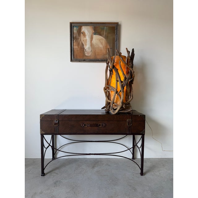 1960s Monumental Organic Sculptural Driftwood Table Lamp For Sale - Image 9 of 12