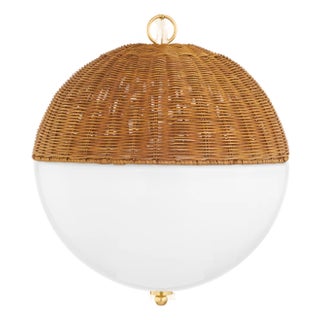 Mitzi Summer 16 in. 1 Light Pendant in Aged Brass Finish For Sale