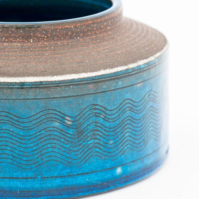 Danish Modern Turquoise Blue Pottery Articles, 4 For Sale - Image 13 of 18