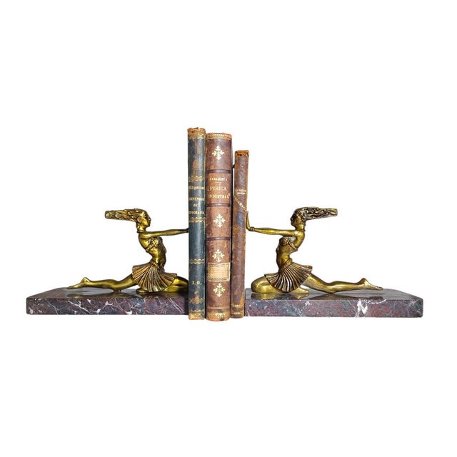 1920s Art Deco Sculptural Bronze Bookends, 1920s, Set of 2 For Sale - Image 5 of 8