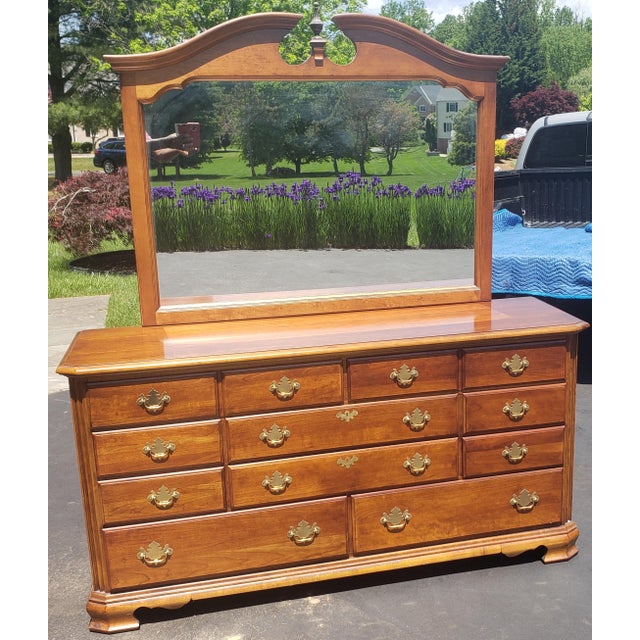 1980 Stanley's American Craftman Collection Chippendale Cherry Dresser