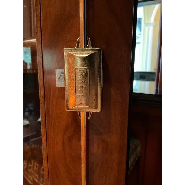 Late 20th Century Monumental Italian Black Lacquer Illuminated Vitrine Display Cabinet For Sale - Image 4 of 5