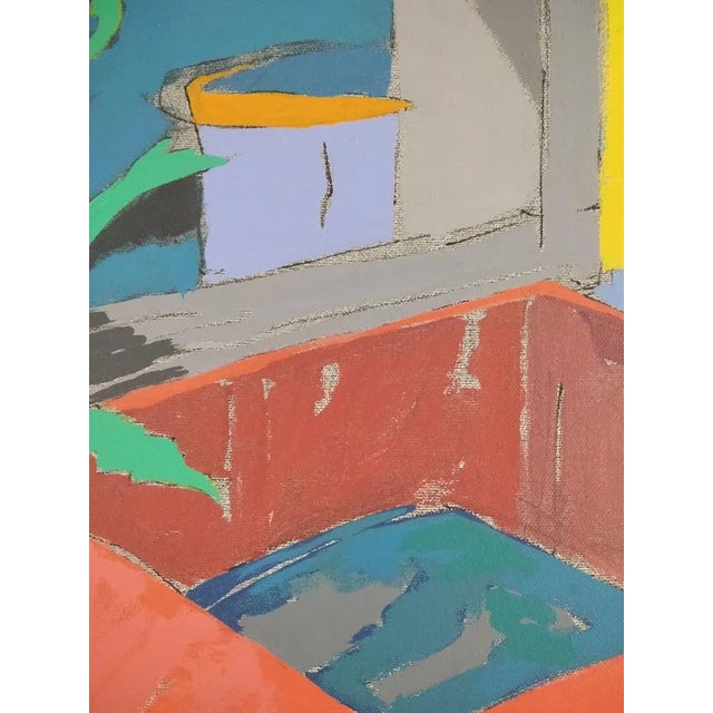 Paco Simon, Caja Rosa, 1980, Canvas Painting For Sale - Image 4 of 7