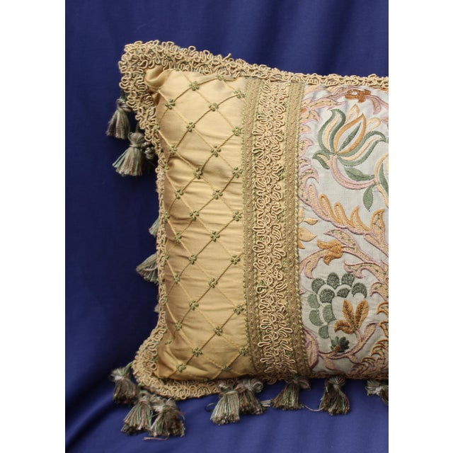 Late 19th Century 19th Century Italian Chair Cushion With Antique Fabric For Sale - Image 5 of 6
