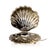 This exquisite clam shell-lidded bowl features a footed base and is crafted from food-grade brass with a shiny polished...