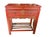 Vintage Chinoiserie Red Lacquer Console Table 33.5" W For Sale - Image 4 of 12