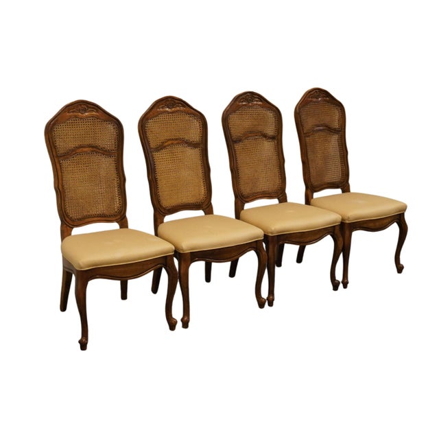 Set of 4 Burlington Furniture Country French Provincial Cane Back