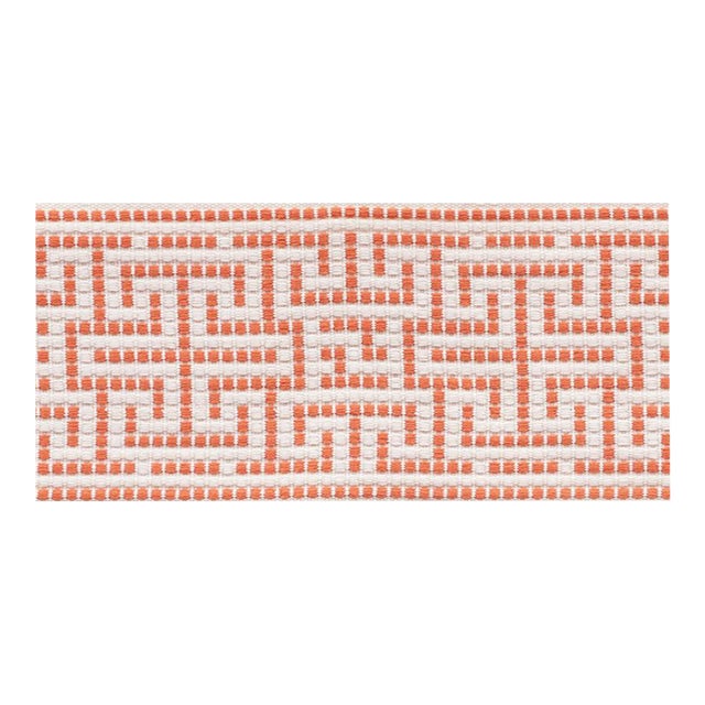Sample - Schumacher Maze Tape in Orange For Sale