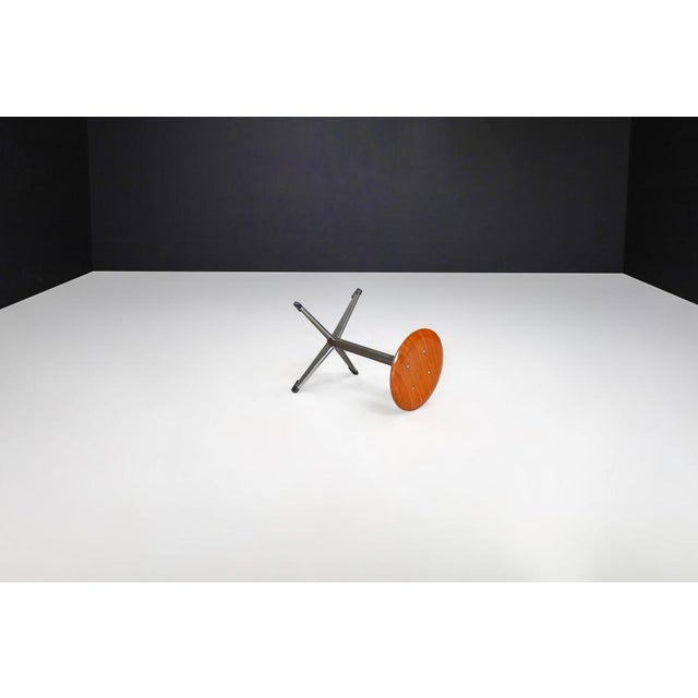 Plywood and Metal Stool, the Netherlands, 1970s For Sale - Image 9 of 14