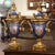 Mid 19th Century Pair of 19th Century French Blue Porcelain and Gilt Bronze Sèvres Urns Vases For Sale - Image 5 of 12