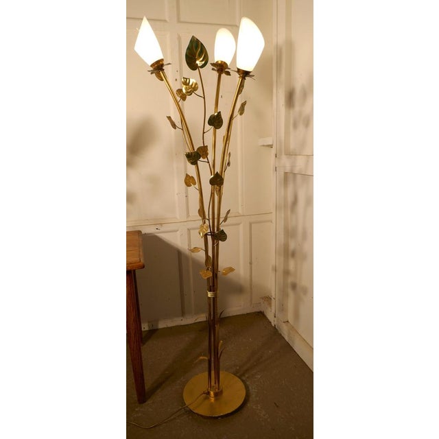 French Toleware Lamps, 1960, Set of 2 For Sale - Image 3 of 10