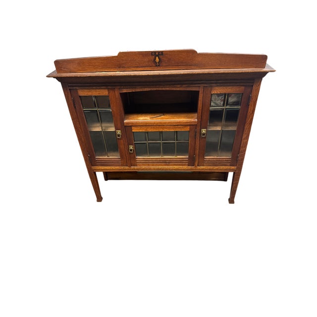 Gorgeous Dutch Arts & Crafts Buffet Cabinet C. 1920 For Sale In Tampa - Image 6 of 18
