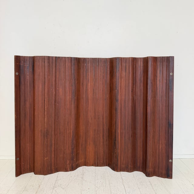 Mid-Century Modern French Folding Wood Room Divider by Baumann Fils & Cie, 1952 For Sale - Image 9 of 9