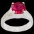 3.5 Carat Cushion Treated Ruby 14 Karat White Gold Ring For Sale - Image 17 of 18