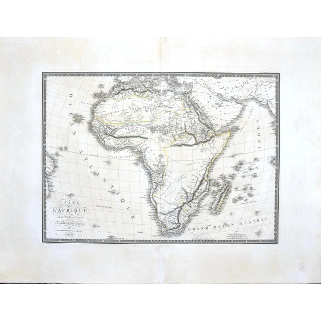 Map of Africa is an original etching realized by C.Brue in 1820. The print comes from the Series "Atlas Universal" PL. 31....
