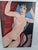 Large Modernist Reclining Female Nude Original Oil Painting on Canvas, Mid-20th Century For Sale - Image 12 of 13
