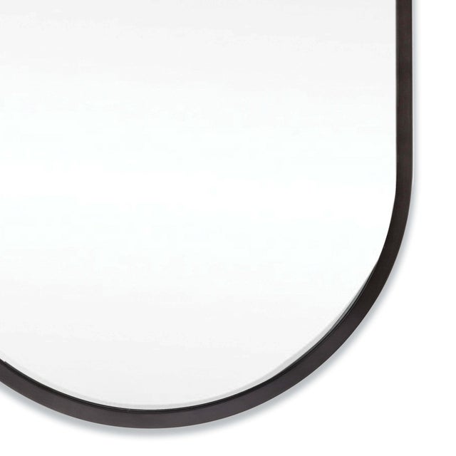 Transitional Regina Andrew Canal Mirror in Steel For Sale - Image 3 of 4