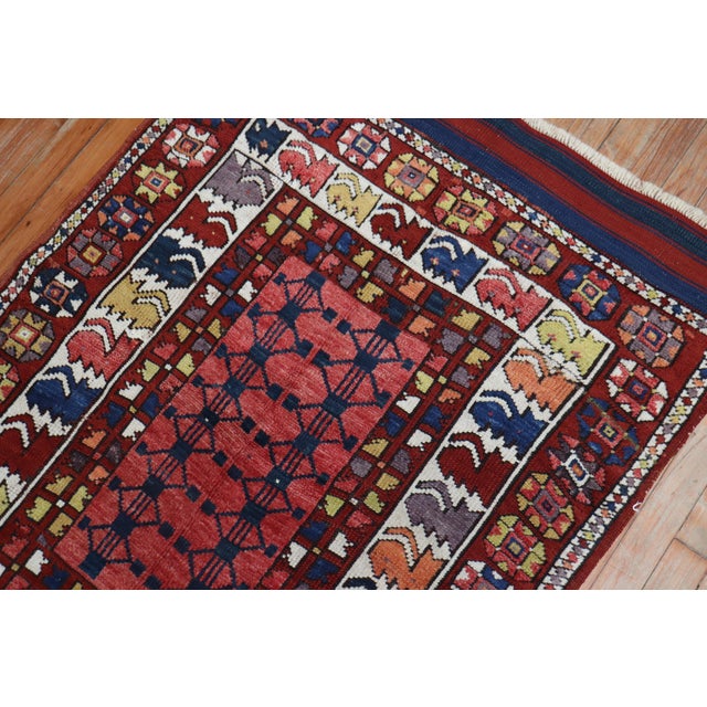 19th Century Late 19th Century Zabihi Collection Bergama Turkish Rug - 3'3" x 4'7" For Sale - Image 5 of 7