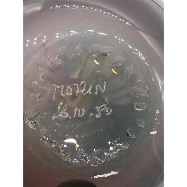 Glass Vintage Table Lamp by Claude Morin, 1980 For Sale - Image 7 of 14