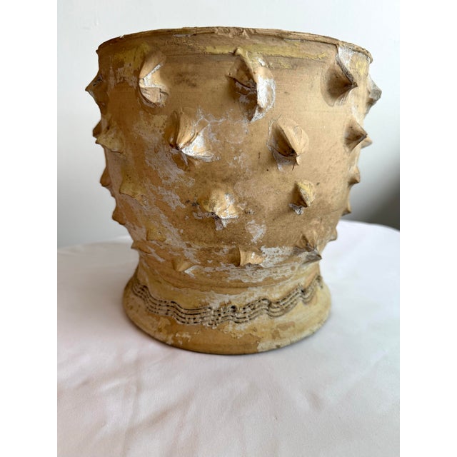 Vintage mid century brutalist folk art pinch pot planter. Made in the style of Dexter pottery out of the midwest. In great...