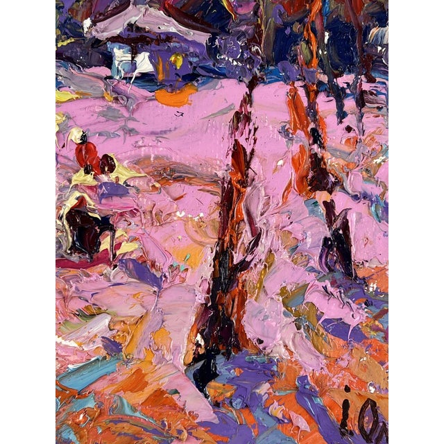 Oil Painting Frosty Evening in Winter Oleksiy Ivanyuk For Sale - Image 10 of 11