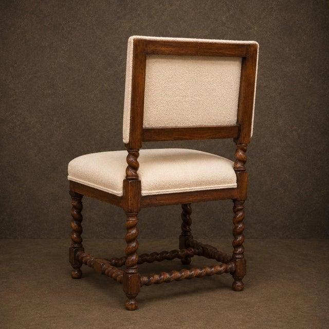 19th Century French Walnut Louis XIII Throne Style Chair For Sale - Image 4 of 5