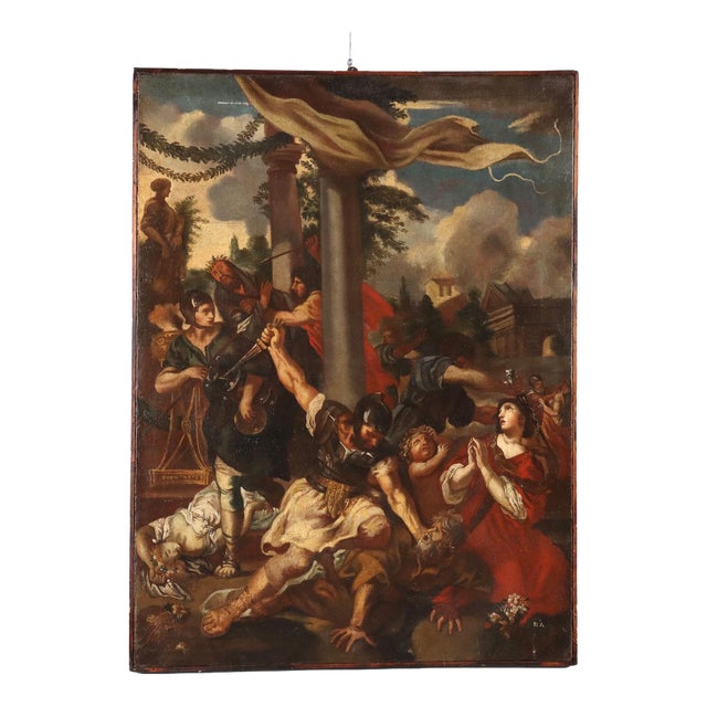 Follower of Pietro da Cortona, The Age of Iron, 17th Century, Oil on Canvas For Sale