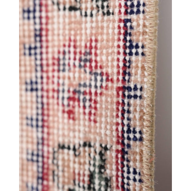 Turkish 1970s Vintage Turkish Oushak Handmade Wool Cotton Red Area Rug For Sale - Image 3 of 10