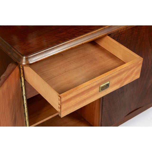 Art Deco Figured Walnut Sideboard Buffet or Bar Cabinet With Vitrine, Circa 1930 For Sale - Image 15 of 18