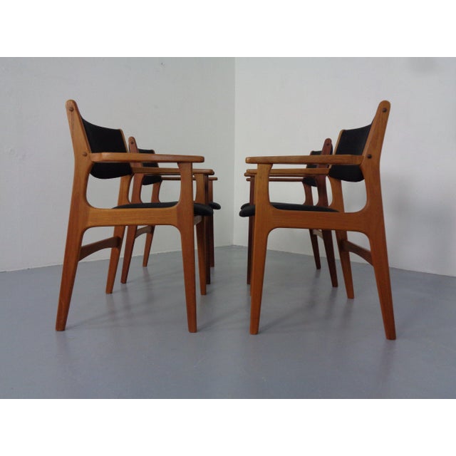 Mid-Century Danish Armchairs in Teak from Erik Buch, 1960s, Set of 4 For Sale - Image 11 of 14