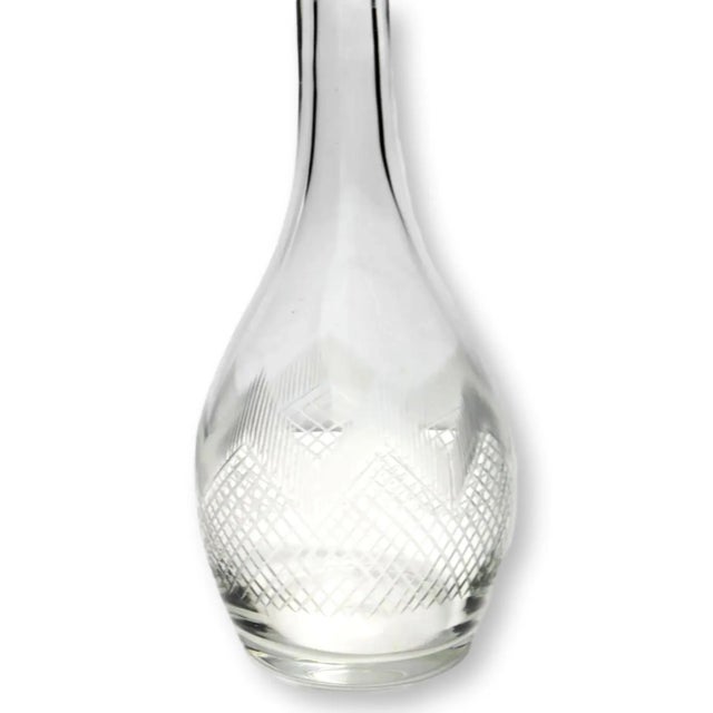 Antique French Cut Glass Decanter For Sale - Image 4 of 5