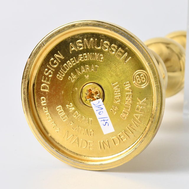 Danish Gold Plated Candleholders by Hugo Asmussen, Set of 2 For Sale - Image 4 of 5