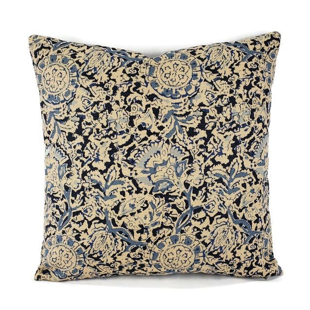 Textile Ralph Lauren Arjuna Floral in Indigo Pillow Cover For Sale - Image 7 of 7