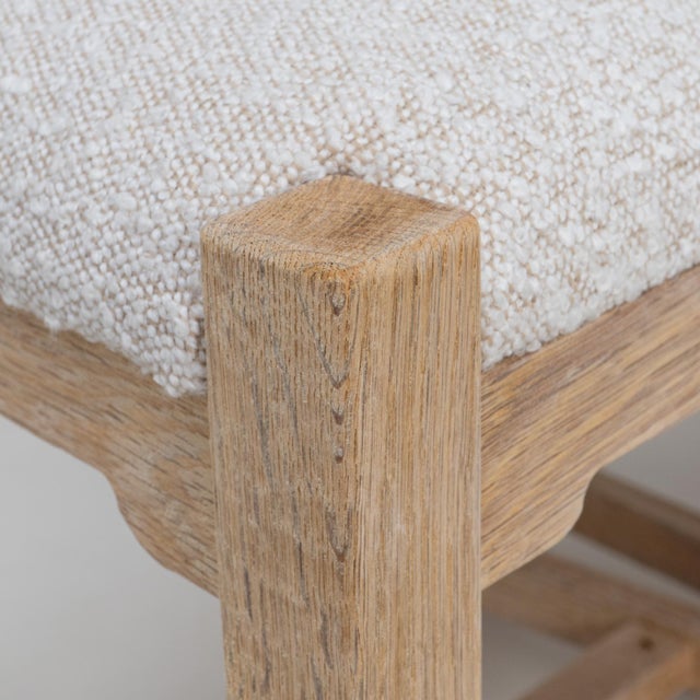 Wood 20th Century French Oak Dining Chairs With Upholstered Seats - Set of 6 For Sale - Image 7 of 18