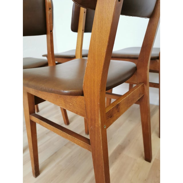 Vintage Wooden Dining Chairs from Stol Kamnik, 1970s, Set of 6 For Sale - Image 12 of 18