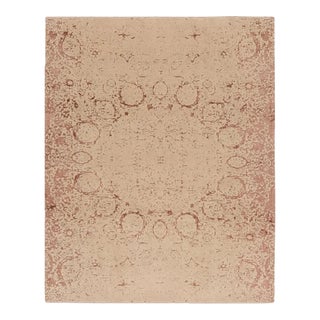 Rug & Kilim’s Modern Classics Rug in Beige-Brown With Abstract Geometric Pattern For Sale