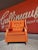 Orange Mid Century Wingback Armchair For Sale - Image 8 of 9