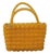 Shabby Chic Vintage Handmade Orange Acrylic Beaded Handbag For Sale - Image 3 of 7