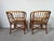 1970's Vintage Coastal Bamboo Rattan Barrel Lounge Chairs - A Pair For Sale - Image 13 of 17