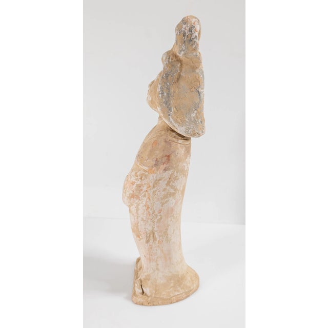 20th Century Chinoiserie Tang Style Chinese Pottery Figure of a Lady For Sale In New York - Image 6 of 10